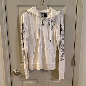 Harley-Davidson White Zip-Up Hoodie